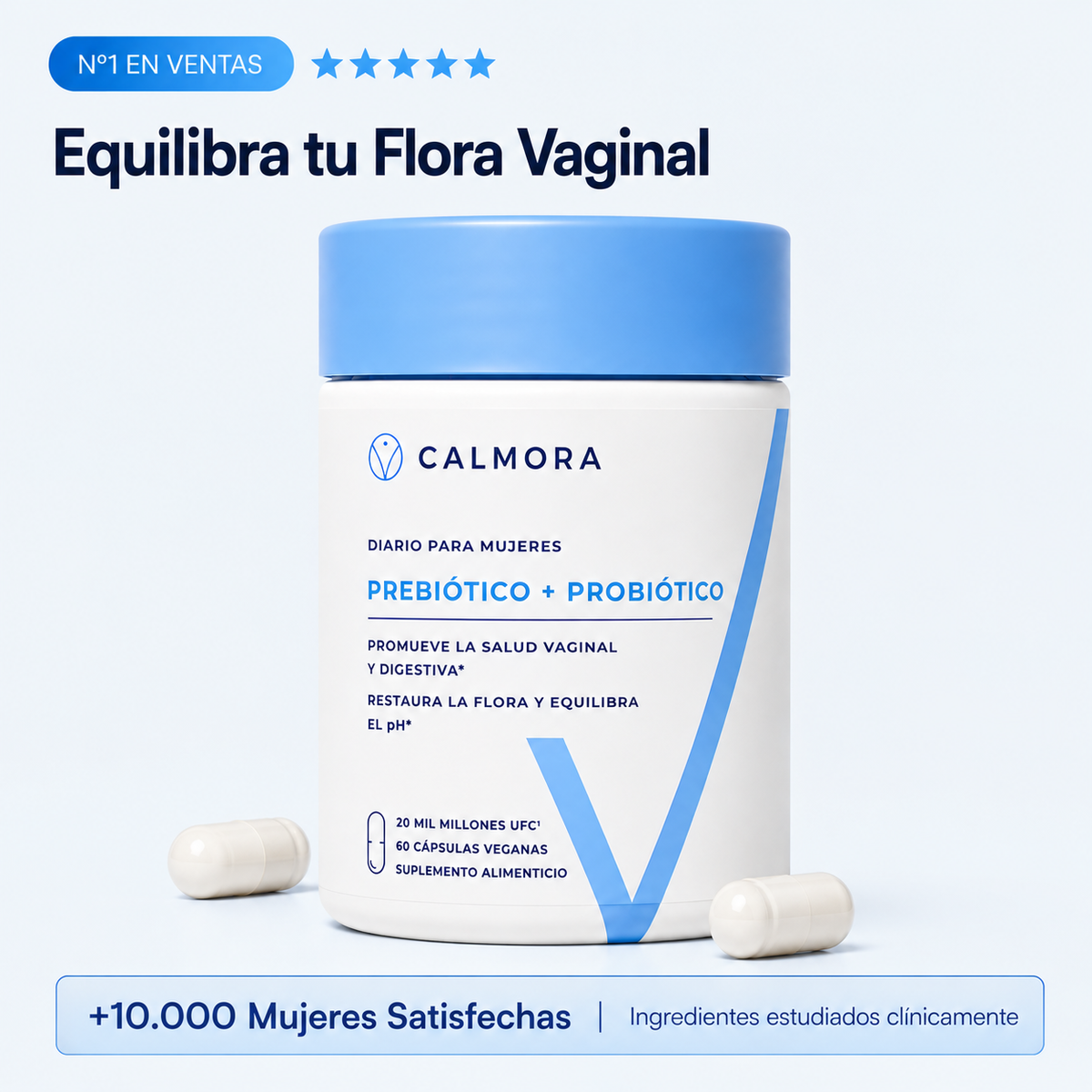Calmora™ | Siéntete cómoda ahí abajo. Y en todas partes.